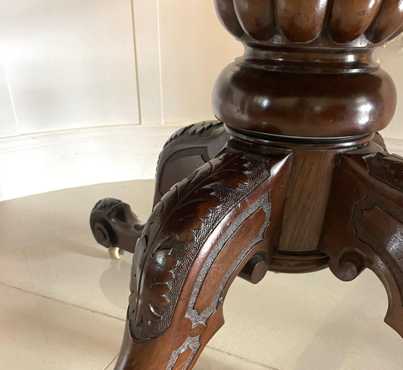 Antique Victorian Quality Mahogany Dining Table - Image 8